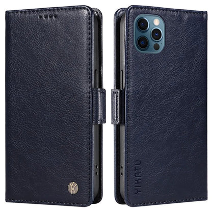 YIKATU YK-007 For iPhone 12 / 12 Pro Leather Case Wallet Protective Phone Cover