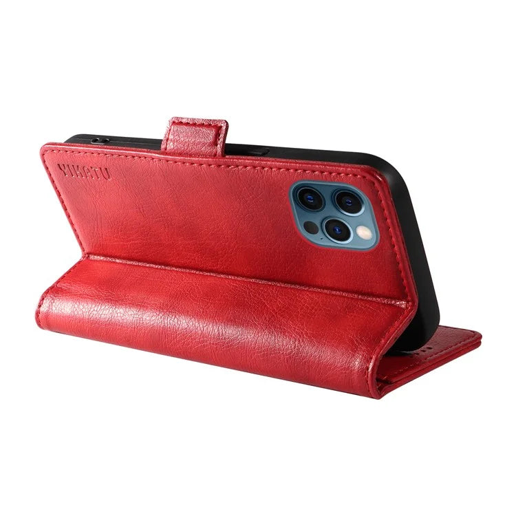 YIKATU YK-007 For iPhone 12 / 12 Pro Leather Case Wallet Protective Phone Cover