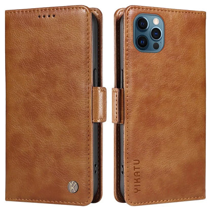 YIKATU YK-007 For iPhone 12 / 12 Pro Leather Case Wallet Protective Phone Cover