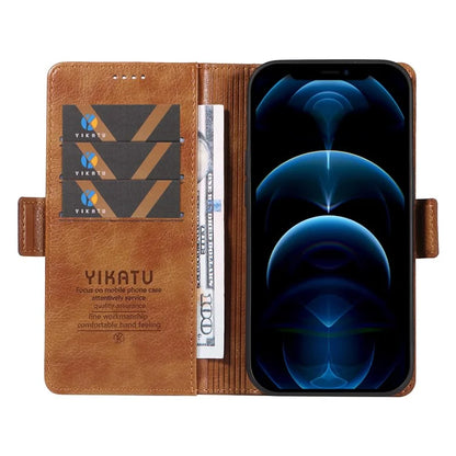YIKATU YK-007 For iPhone 12 / 12 Pro Leather Case Wallet Protective Phone Cover