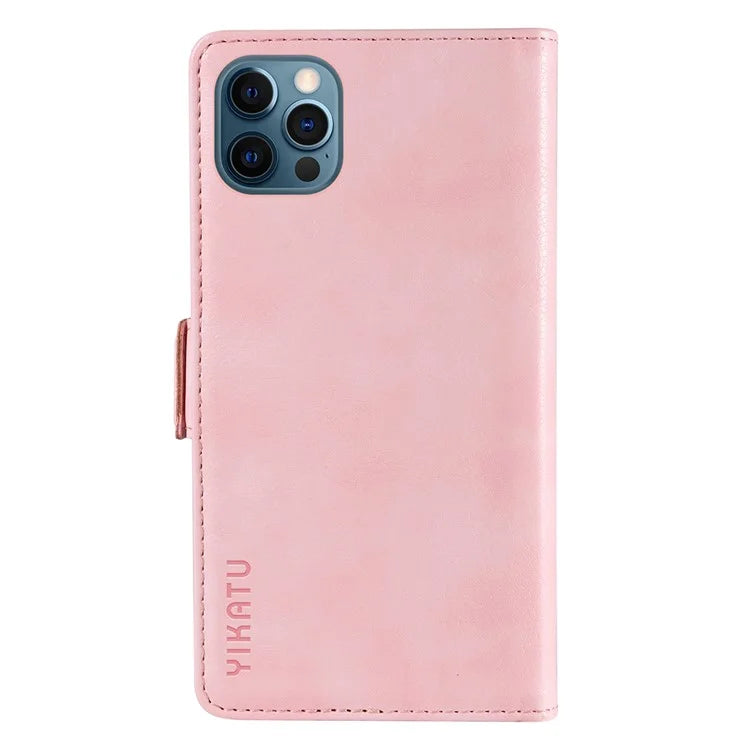 YIKATU YK-007 For iPhone 12 / 12 Pro Leather Case Wallet Protective Phone Cover