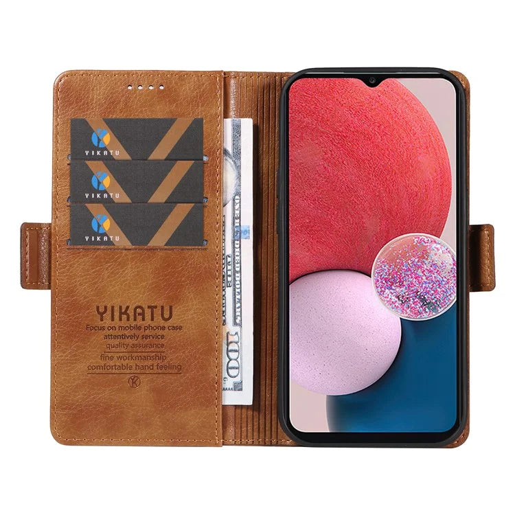YIKATU YK-007 For Samsung Galaxy A13 5G / A13 4G / A04s 4G (164.7 x 76.7 x 9.1 mm) Phone Cover Magnetic Clasp Leather Case