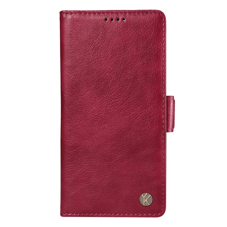 YIKATU YK-007 For Xiaomi 14 Case Litchi Texture Leather Phone Cover with Magnetic Clasp