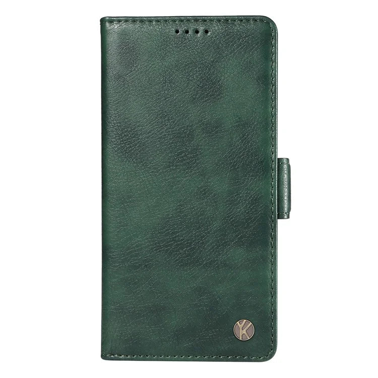 YIKATU YK-007 For Xiaomi 14 Case Litchi Texture Leather Phone Cover with Magnetic Clasp