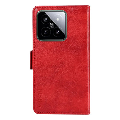 YIKATU YK-007 For Xiaomi 14 Case Litchi Texture Leather Phone Cover with Magnetic Clasp