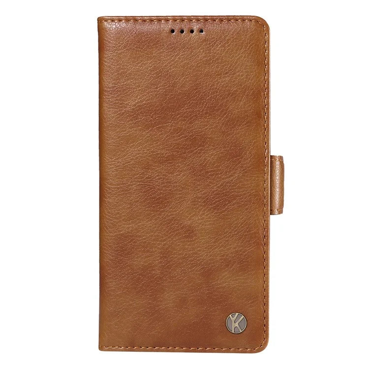 YIKATU YK-007 For Xiaomi 14 Case Litchi Texture Leather Phone Cover with Magnetic Clasp