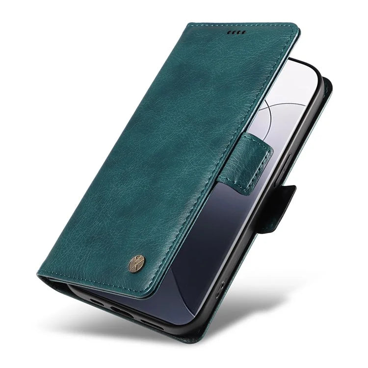 YIKATU YK-007 For Xiaomi 14 Pro Wallet Case Litchi Texture PU Leather Protective Phone Cover