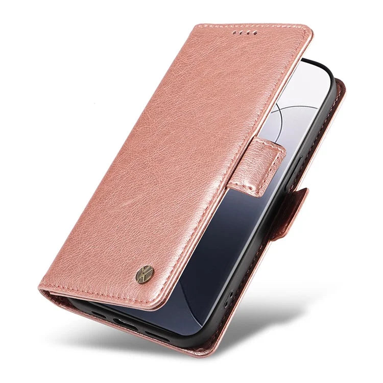 YIKATU YK-007 For Xiaomi 14 Pro Wallet Case Litchi Texture PU Leather Protective Phone Cover