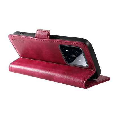 YIKATU YK-007 For Xiaomi 14 Pro Wallet Case Litchi Texture PU Leather Protective Phone Cover