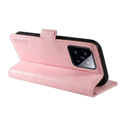 YIKATU YK-007 For Xiaomi 14 Pro Wallet Case Litchi Texture PU Leather Protective Phone Cover