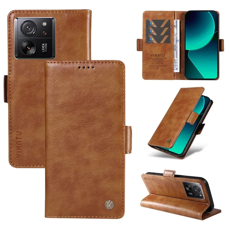 YIKATU YK-007 For Xiaomi 13T / 13T Pro / Redmi K60 Ultra Case PU Leather Wallet Flip Phone Cover