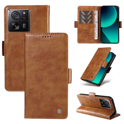 YIKATU YK-007 For Xiaomi 13T / 13T Pro / Redmi K60 Ultra Case PU Leather Wallet Flip Phone Cover