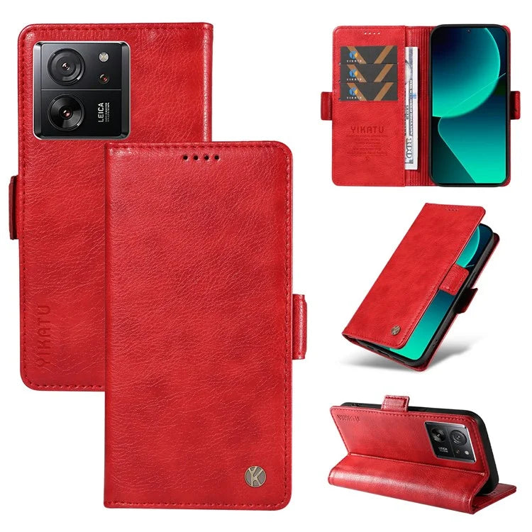 YIKATU YK-007 For Xiaomi 13T / 13T Pro / Redmi K60 Ultra Case PU Leather Wallet Flip Phone Cover