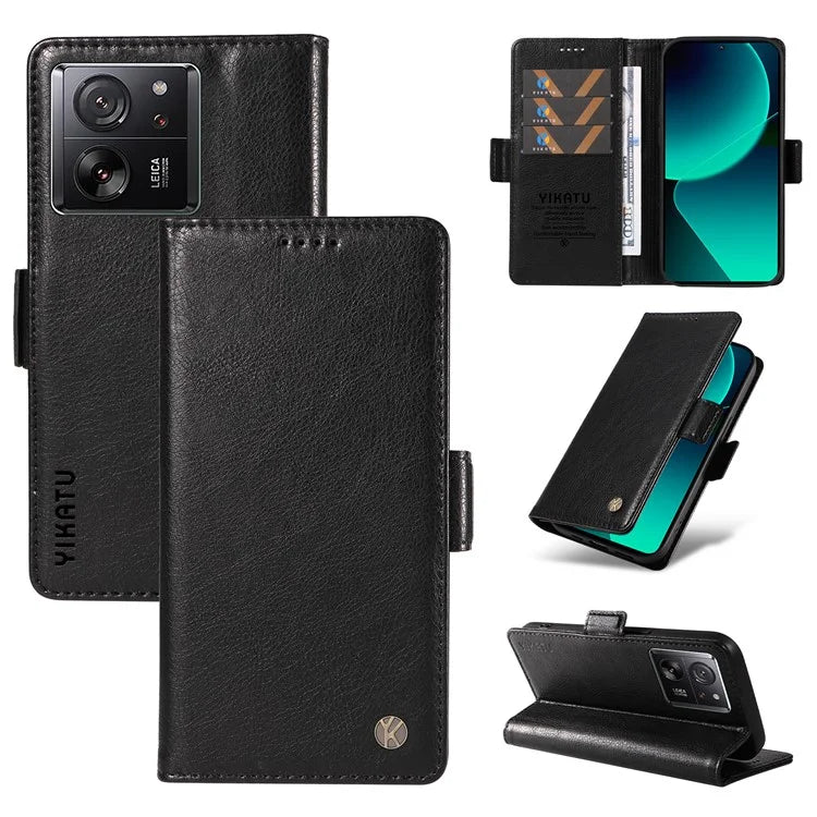 YIKATU YK-007 For Xiaomi 13T / 13T Pro / Redmi K60 Ultra Case PU Leather Wallet Flip Phone Cover