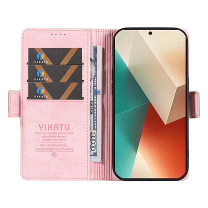 YIKATU YK-007 For Xiaomi Redmi Note 13 5G Leather Wallet Case Folding Stand Phone Cover