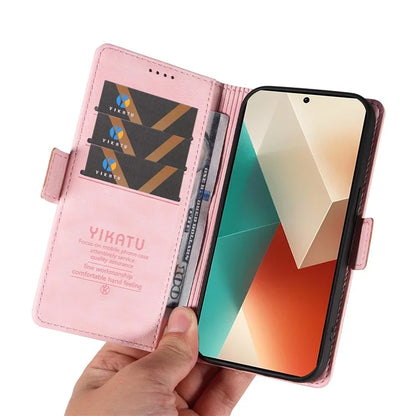YIKATU YK-007 For Xiaomi Redmi Note 13 5G Leather Wallet Case Folding Stand Phone Cover