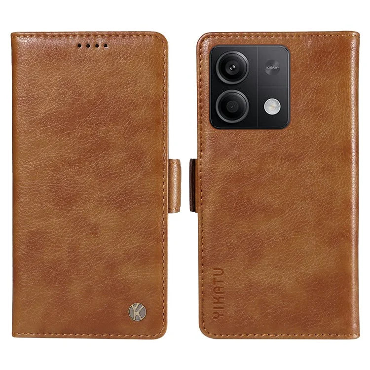 YIKATU YK-007 For Xiaomi Redmi Note 13 5G Leather Wallet Case Folding Stand Phone Cover