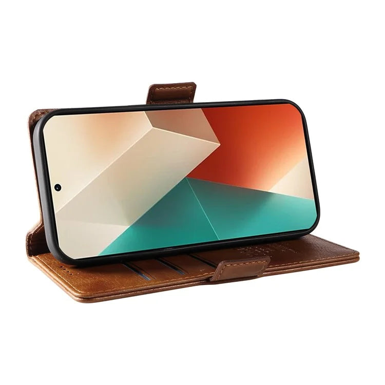 YIKATU YK-007 For Xiaomi Redmi Note 13 5G Leather Wallet Case Folding Stand Phone Cover