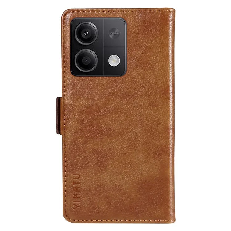 YIKATU YK-007 For Xiaomi Redmi Note 13 5G Leather Wallet Case Folding Stand Phone Cover