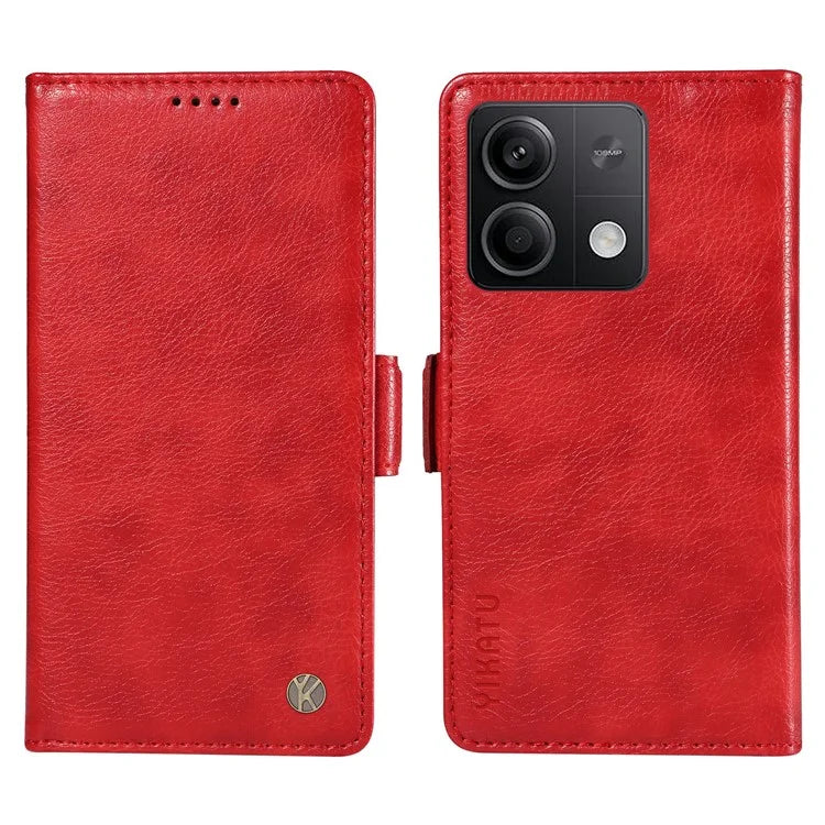 YIKATU YK-007 For Xiaomi Redmi Note 13 5G Leather Wallet Case Folding Stand Phone Cover
