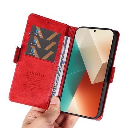 YIKATU YK-007 For Xiaomi Redmi Note 13 5G Leather Wallet Case Folding Stand Phone Cover