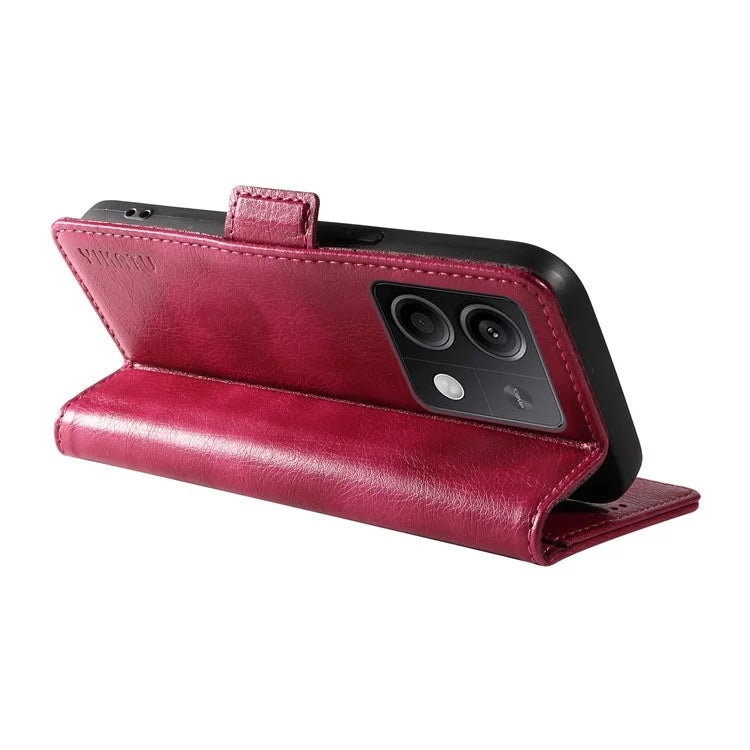 YIKATU YK-007 For Xiaomi Redmi Note 13 5G Leather Wallet Case Folding Stand Phone Cover