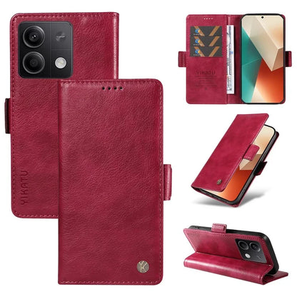 YIKATU YK-007 For Xiaomi Redmi Note 13 5G Leather Wallet Case Folding Stand Phone Cover