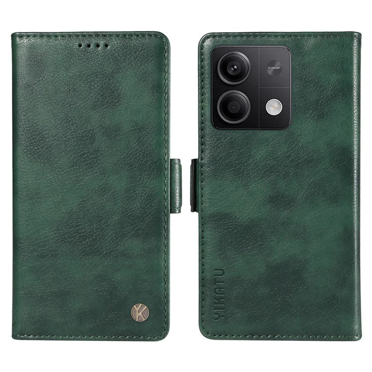 YIKATU YK-007 For Xiaomi Redmi Note 13 5G Leather Wallet Case Folding Stand Phone Cover
