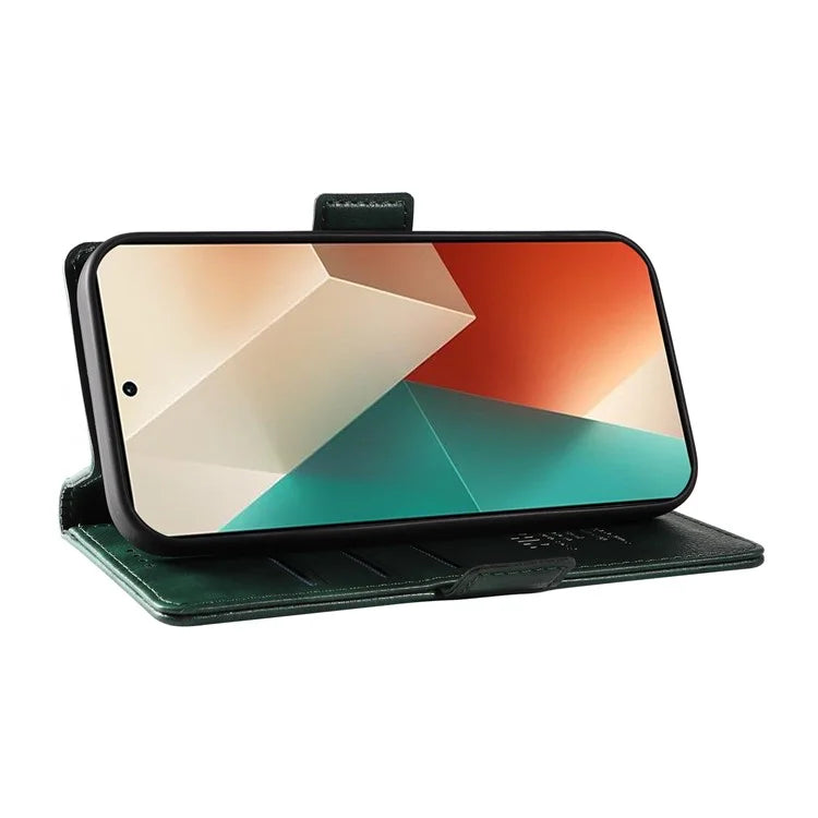 YIKATU YK-007 For Xiaomi Redmi Note 13 5G Leather Wallet Case Folding Stand Phone Cover