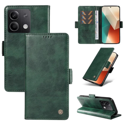 YIKATU YK-007 For Xiaomi Redmi Note 13 5G Leather Wallet Case Folding Stand Phone Cover