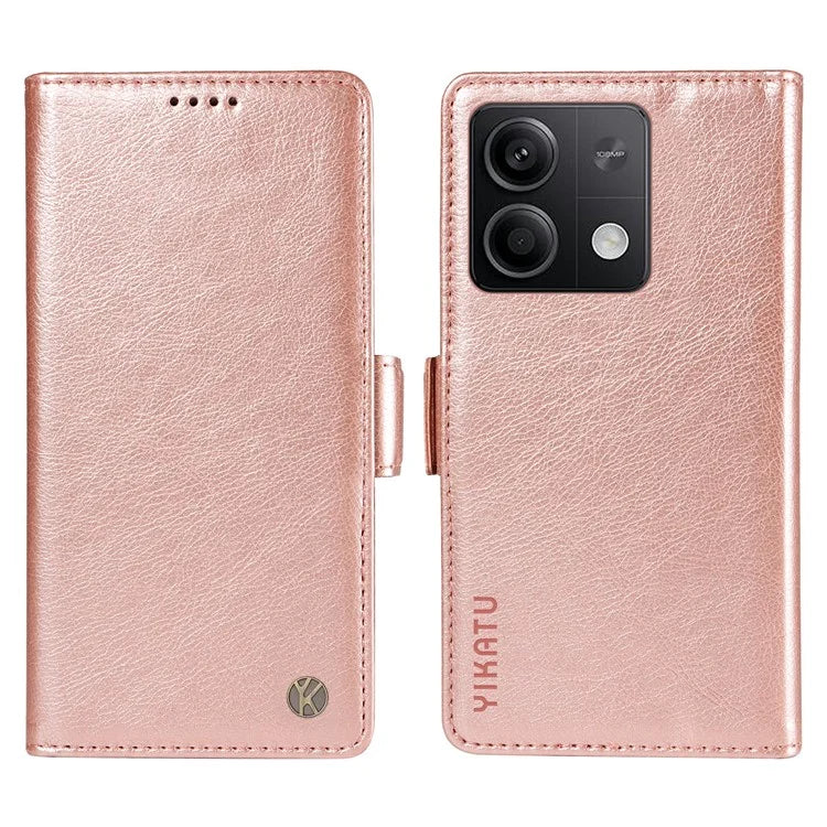 YIKATU YK-007 For Xiaomi Redmi Note 13 5G Leather Wallet Case Folding Stand Phone Cover