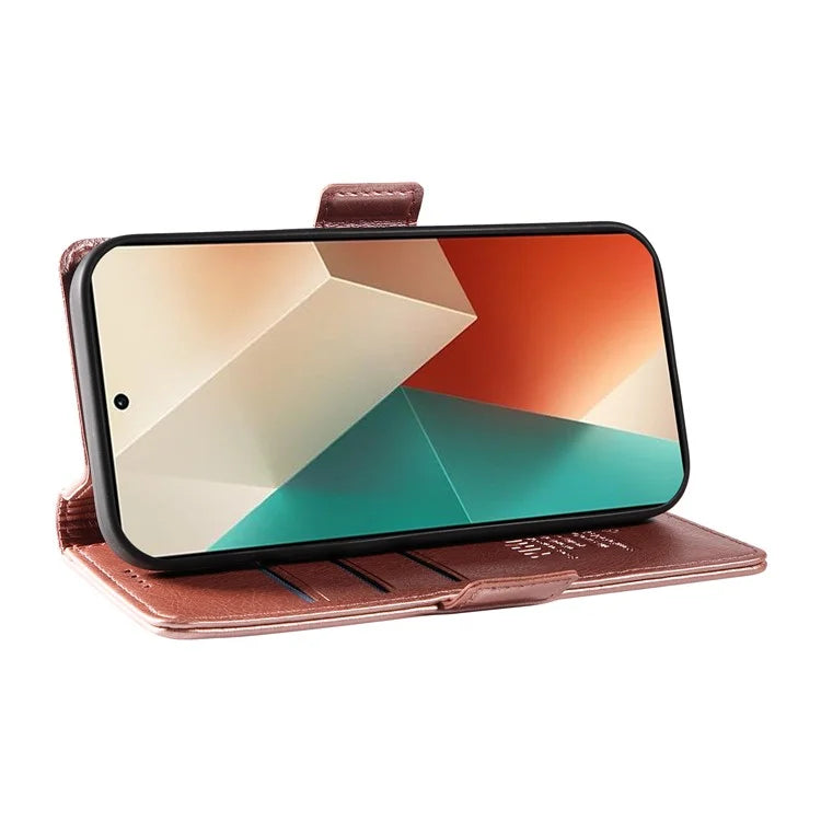 YIKATU YK-007 For Xiaomi Redmi Note 13 5G Leather Wallet Case Folding Stand Phone Cover