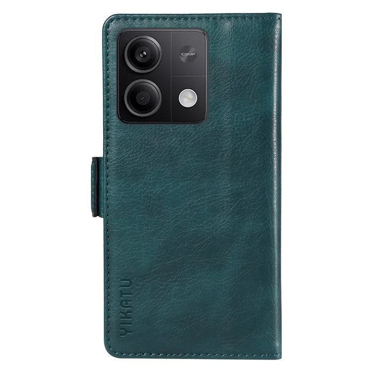 YIKATU YK-007 For Xiaomi Redmi Note 13 5G Leather Wallet Case Folding Stand Phone Cover