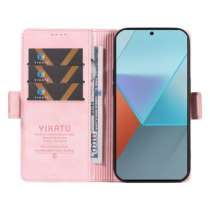 YIKATU YK-007 For Xiaomi Poco X6 5G / Redmi Note 13 Pro 5G Case Wallet Litchi Texture Leather Cover