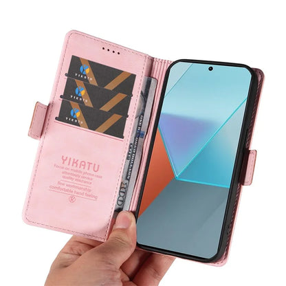 YIKATU YK-007 For Xiaomi Poco X6 5G / Redmi Note 13 Pro 5G Case Wallet Litchi Texture Leather Cover