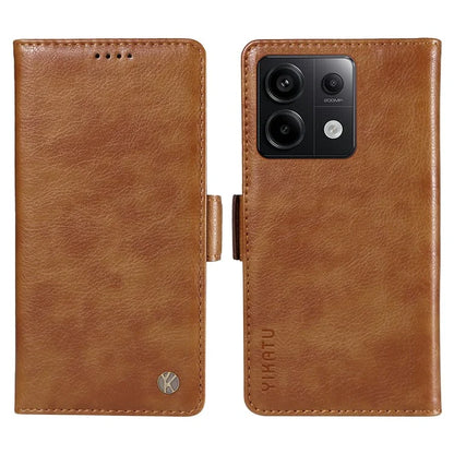 YIKATU YK-007 For Xiaomi Poco X6 5G / Redmi Note 13 Pro 5G Case Wallet Litchi Texture Leather Cover