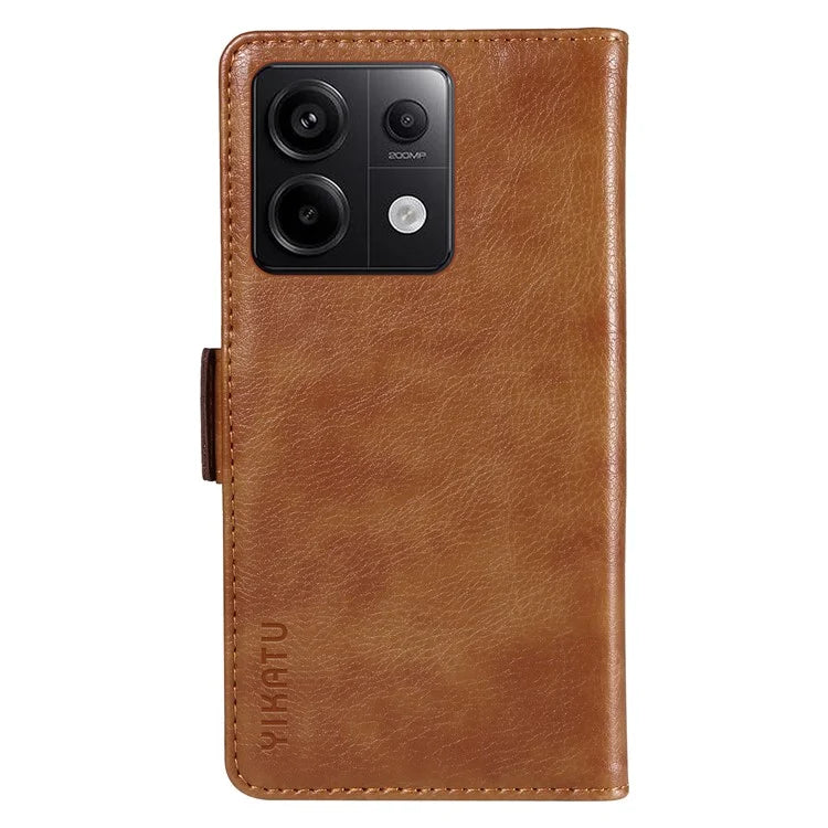 YIKATU YK-007 For Xiaomi Poco X6 5G / Redmi Note 13 Pro 5G Case Wallet Litchi Texture Leather Cover