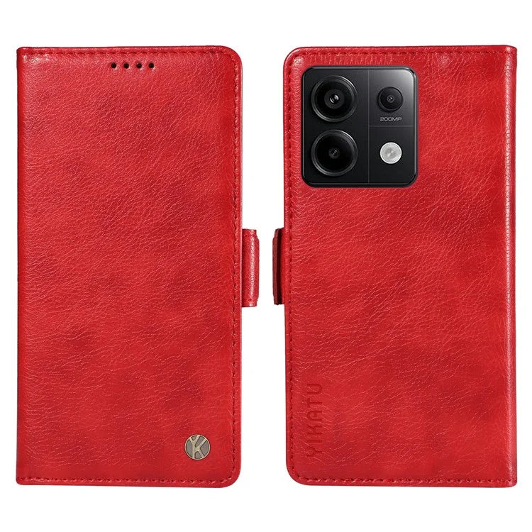 YIKATU YK-007 For Xiaomi Poco X6 5G / Redmi Note 13 Pro 5G Case Wallet Litchi Texture Leather Cover