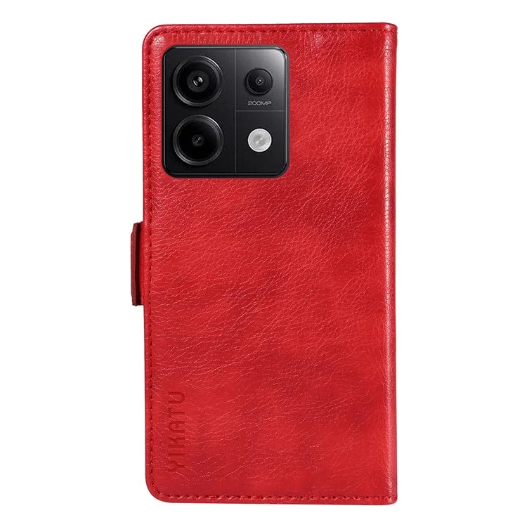 YIKATU YK-007 For Xiaomi Poco X6 5G / Redmi Note 13 Pro 5G Case Wallet Litchi Texture Leather Cover
