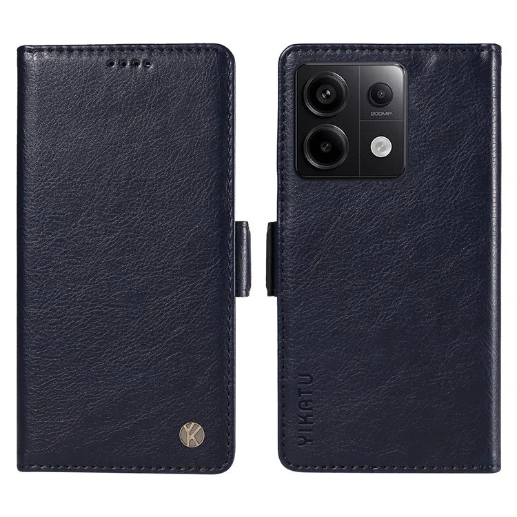 YIKATU YK-007 For Xiaomi Poco X6 5G / Redmi Note 13 Pro 5G Case Wallet Litchi Texture Leather Cover