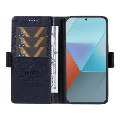 YIKATU YK-007 For Xiaomi Poco X6 5G / Redmi Note 13 Pro 5G Case Wallet Litchi Texture Leather Cover