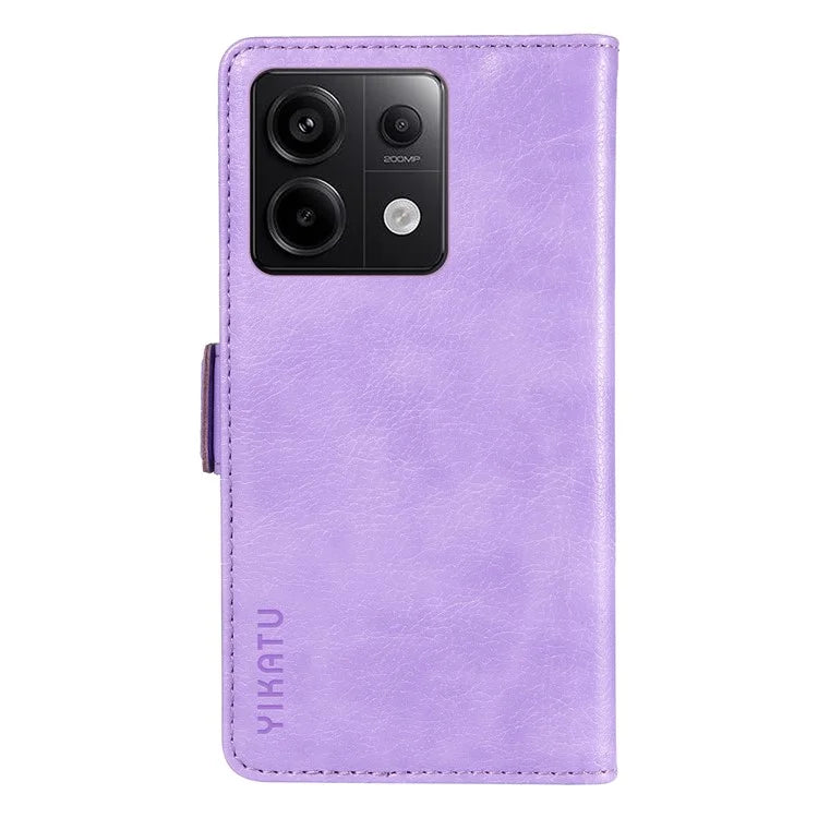 YIKATU YK-007 For Xiaomi Poco X6 5G / Redmi Note 13 Pro 5G Case Wallet Litchi Texture Leather Cover