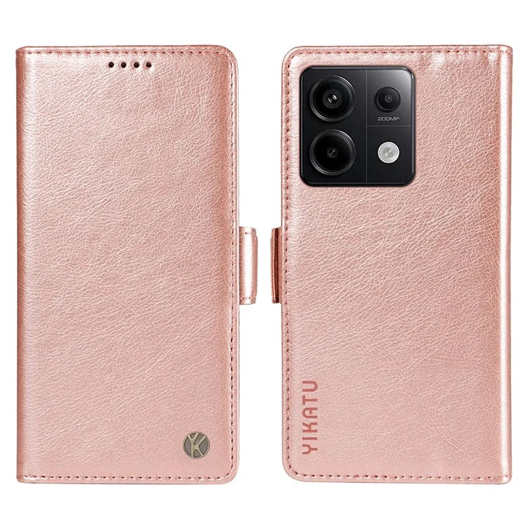 YIKATU YK-007 For Xiaomi Poco X6 5G / Redmi Note 13 Pro 5G Case Wallet Litchi Texture Leather Cover