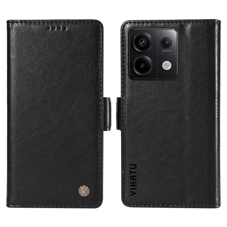 YIKATU YK-007 For Xiaomi Poco X6 5G / Redmi Note 13 Pro 5G Case Wallet Litchi Texture Leather Cover