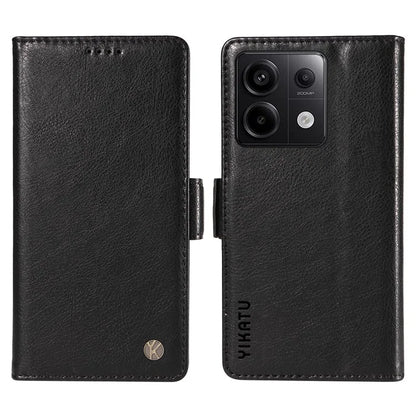 YIKATU YK-007 For Xiaomi Poco X6 5G / Redmi Note 13 Pro 5G Case Wallet Litchi Texture Leather Cover