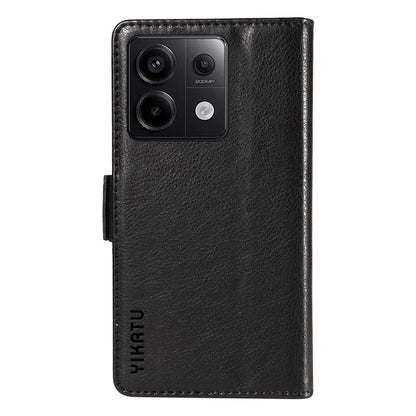 YIKATU YK-007 For Xiaomi Poco X6 5G / Redmi Note 13 Pro 5G Case Wallet Litchi Texture Leather Cover