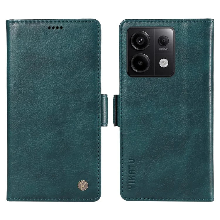 YIKATU YK-007 For Xiaomi Poco X6 5G / Redmi Note 13 Pro 5G Case Wallet Litchi Texture Leather Cover