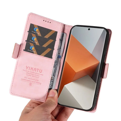 YIKATU YK-007 For Xiaomi Redmi Note 13 Pro+ 5G Wallet Case Magnetic Clasp Leather Phone Cover