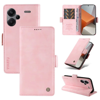 YIKATU YK-007 For Xiaomi Redmi Note 13 Pro+ 5G Wallet Case Magnetic Clasp Leather Phone Cover
