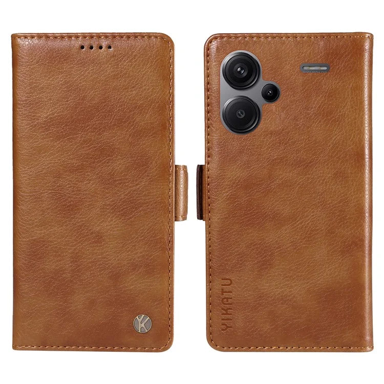 YIKATU YK-007 For Xiaomi Redmi Note 13 Pro+ 5G Wallet Case Magnetic Clasp Leather Phone Cover